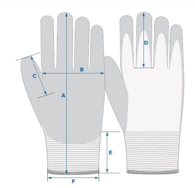 Механічныя пальчаткі Powerman® з эластычнай тканіны, пальчаткі агульнага прызначэння з моцным захопам